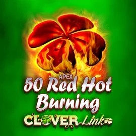 50 Red Hot Burning Clover Links slot visual from Novomatic available on lyra-bets.com