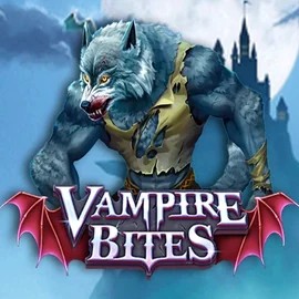Vampire Bites slot logo by Amusnet Interactive at Lyra Bet Casino